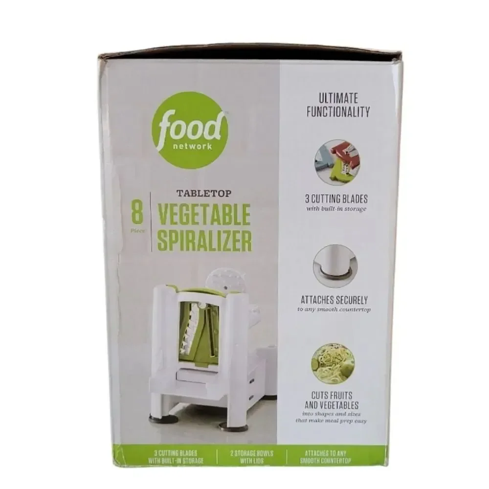 Food Network Tabletop Vegetable Spiralizer 8 Piece Set